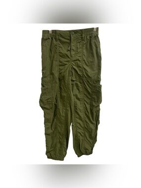 TNA Olive Green Cargo Pants with Elastic Cuffs XXS